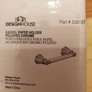 New polished chrome toilet paper holder